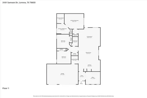 Floorplan - 3101 Samson Dr, Lorena, TX 76655 photo 1 of 1