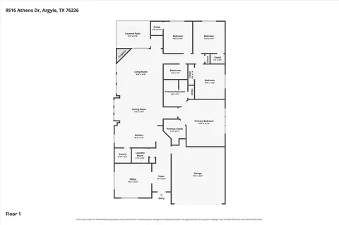 Floorplan - 9516 Athens Dr, Argyle, TX 76226 photo 1 of 1