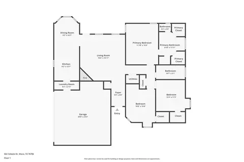 Floorplan - 502 Celeste Dr, Robinson, TX 76706 photo 1 of 1