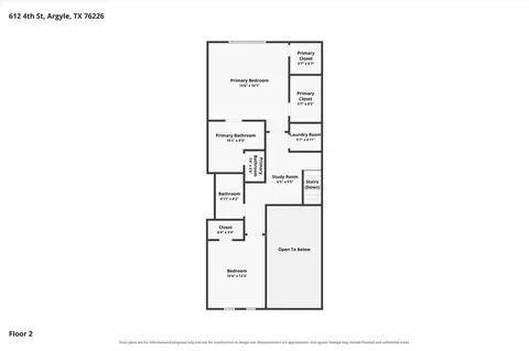 Floorplan - 612 4th St, Argyle, TX 76226 photo 2 of 2
