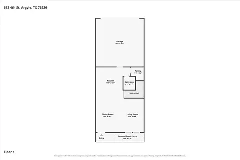 Floorplan - 612 4th St, Argyle, TX 76226 photo 1 of 2
