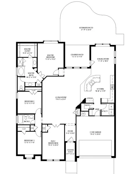 Floorplan - 210 Ovaletta Dr, Justin, TX 76247 photo 1 of 1