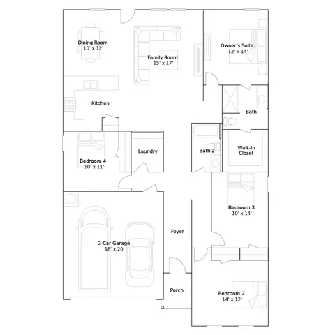 Floorplan - 1908 Chippewa Dr, Cleburne, TX 76033 photo 1 of 1