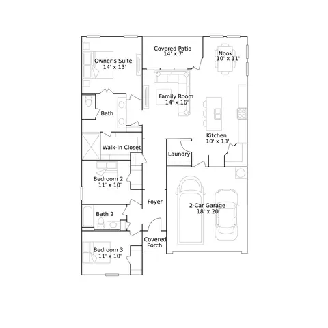 Floorplan - 416 Pathlight Pass, Lavon, TX 75173 photo 1 of 1