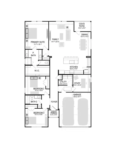 Floorplan - 1333 Rosaderos Rd, Haslet, TX 76052 photo 1 of 3