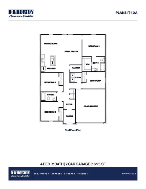 Floorplan - 942 Sutherland Falls St, Conroe, TX 77303 photo 1 of 1