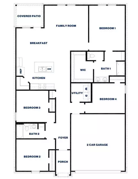 Floorplan - 14408 Cloudy Lane Dr, Splendora, TX 77372 photo 1 of 1