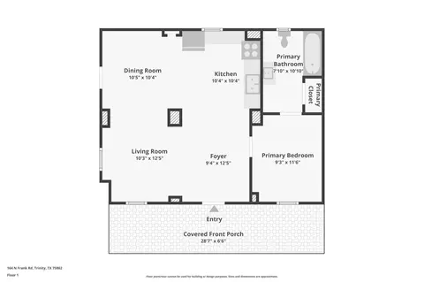 Floorplan - 164 N Frank Rd, Trinity, TX 75862 photo 1 of 1