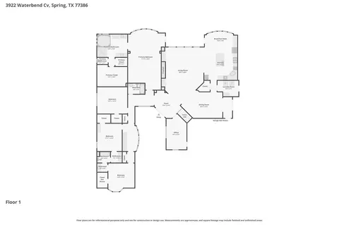 Floorplan - 3922 Waterbend Cv, Spring, TX 77386 photo 1 of 3