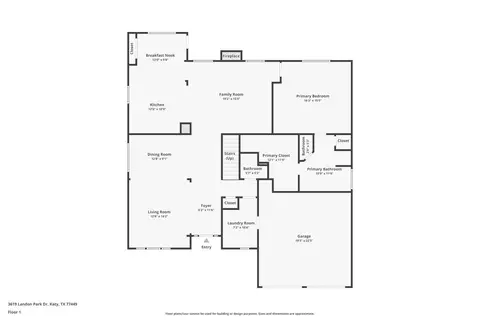 Floorplan - 3619 Landon Park Dr, Katy, TX 77449 photo 2 of 2