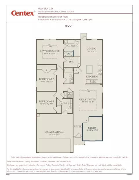 Floorplan - 15023 Rustic Moon Rd, Conroe, TX 77302 photo 1 of 1