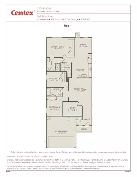 Floorplan - 23111 Daftmill Dr, Waller, TX 77484 photo 2 of 2