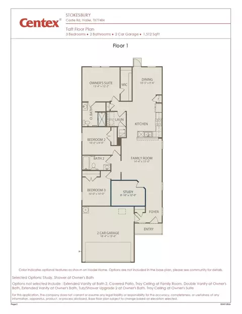 Floorplan - 23111 Daftmill Dr, Waller, TX 77484 photo 1 of 2