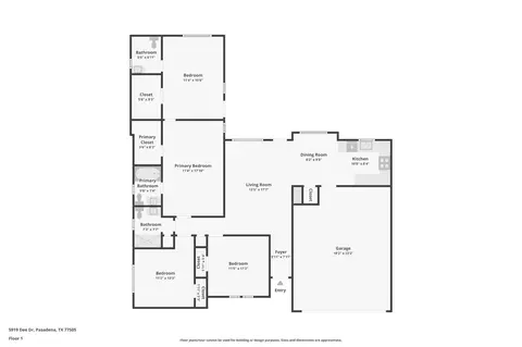Floorplan - 5919 Dee Dr, Pasadena, TX 77505 photo 1 of 1
