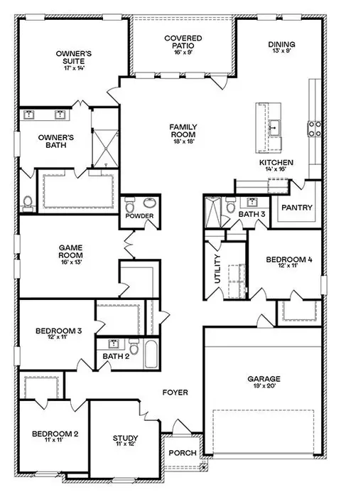 Floorplan - 6311 Violet Embers Dr, Katy, TX 77493 photo 1 of 1