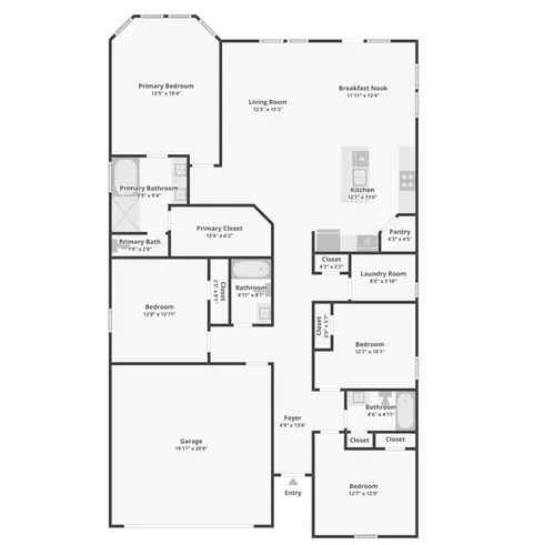 Floorplan - 2847 Clapbread Ln, Rosenberg, TX 77471 photo 1 of 1