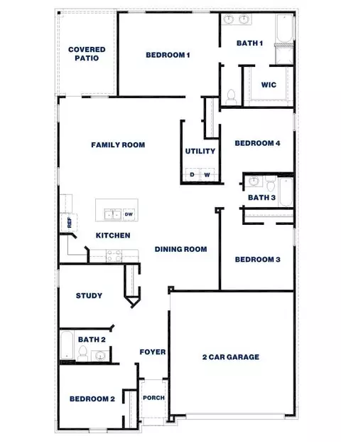Floorplan - 607 Bronze Wolf Ct, Conroe, TX 77303 photo 1 of 1