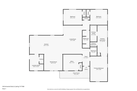 Floorplan - 102 Enchanted Oaks Ct, Spring, TX 77388 photo 1 of 1