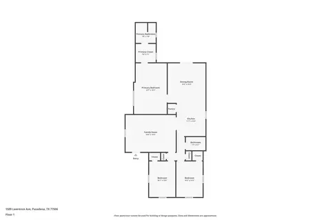 Floorplan - 1509 Lawrence Ave, Pasadena, TX 77506 photo 1 of 1