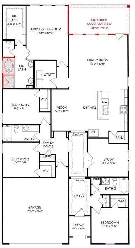 Floorplan - 19214 Trinity Ter, Spring, TX 77379 photo 3 of 3