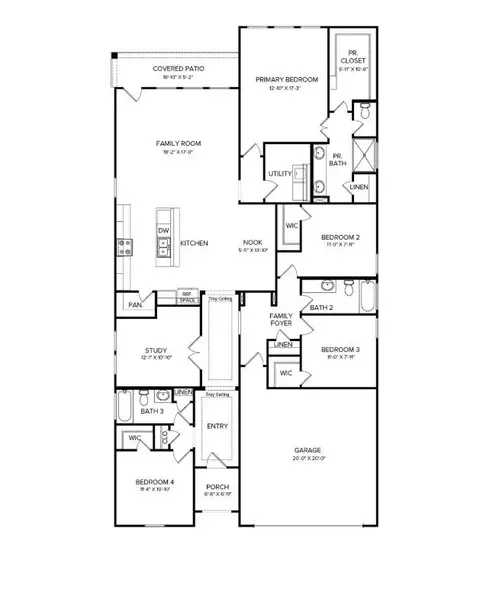 Floorplan - 19214 Trinity Ter, Spring, TX 77379 photo 1 of 3