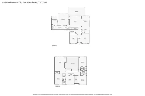 Floorplan - 43 N Scribewood Cir, Spring, TX 77382 photo 1 of 3
