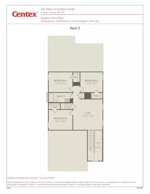 Floorplan - 504 Kinglet Dr, Willis, TX 77378 photo 2 of 2