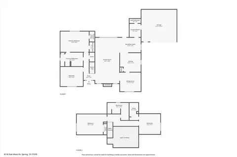 Floorplan - 8118 Oak Moss Dr, Spring, TX 77379 photo 2 of 2