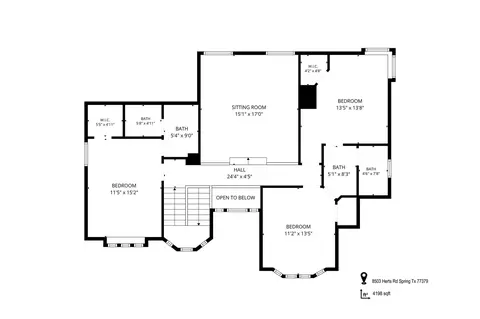 Floorplan - 8503 Herts Rd, Spring, TX 77379 photo 1 of 3