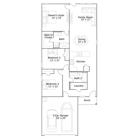 Floorplan - 19047 Style Dr, Conroe, TX 77306 photo 1 of 1