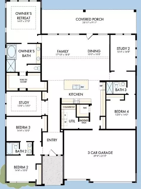 Floorplan - 15822 Moran Meadow St, Conroe, TX 77302 photo 1 of 1