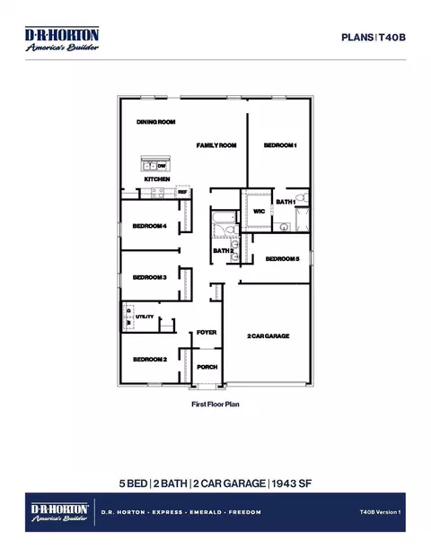 Floorplan - 946 Sutherland Falls St, Conroe, TX 77303 photo 1 of 1