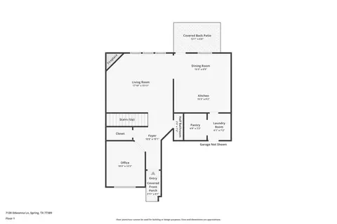 Floorplan - 7130 Edwanna Ln, Spring, TX 77389 photo 1 of 2