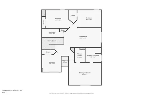 Floorplan - 7130 Edwanna Ln, Spring, TX 77389 photo 2 of 2