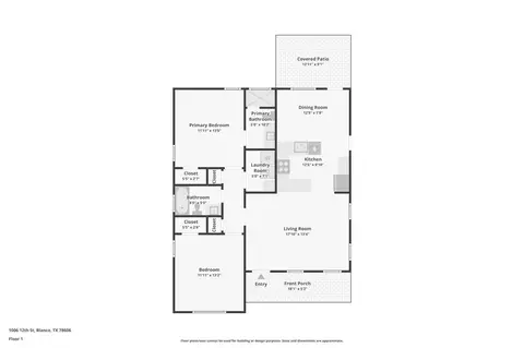Floorplan - 1006 12th St, Blanco, TX 78606 photo 1 of 1