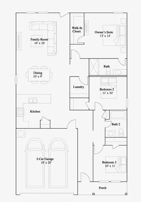 Floorplan - 2737 Chippewa Rd, Bryan, TX 77807 photo 1 of 1