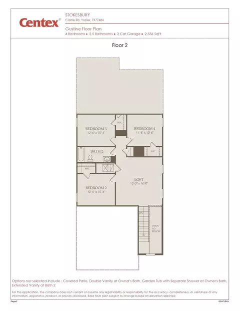 Floorplan - 23115 Daftmill Dr, Waller, TX 77484 photo 2 of 4