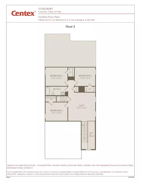 Floorplan - 23115 Daftmill Dr, Waller, TX 77484 photo 4 of 4