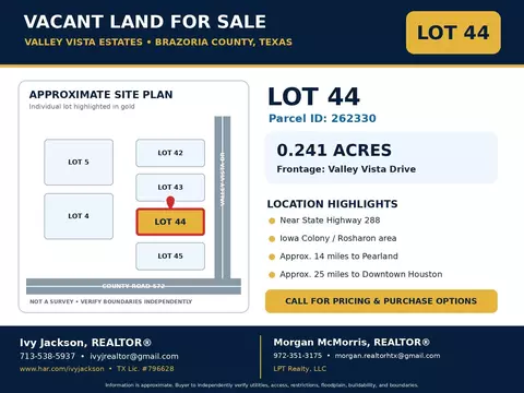 lot44 Green Valley Vis, Rosharon, TX 77584