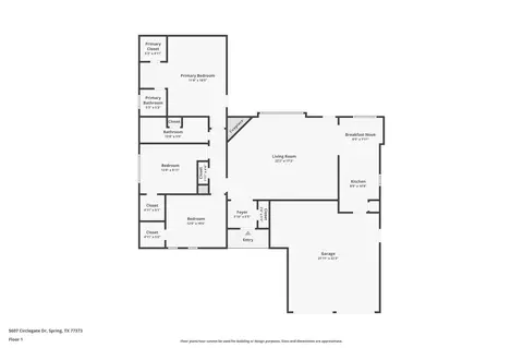 Floorplan - 5607 Circlegate Dr, Spring, TX 77373 photo 2 of 2