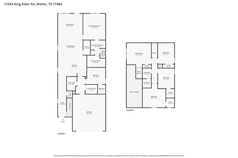 Floorplan - 17343 King Eider Rd, Waller, TX 77484 photo 1 of 1