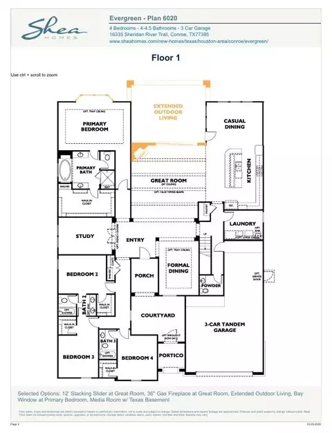 Floorplan - 15927 Iris Meadow Dr, Conroe, TX 77302 photo 1 of 2