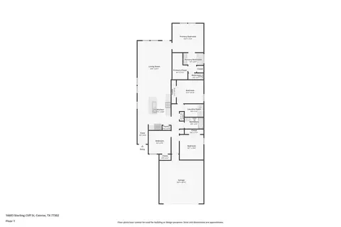 Floorplan - 14175 Granger Pointe Ln, Conroe, TX 77302 photo 2 of 2