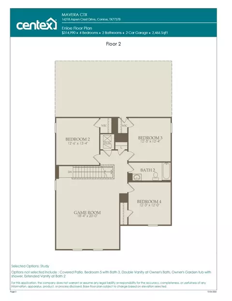 Floorplan - 15079 Rustic Moon Rd, Conroe, TX 77302 photo 2 of 2