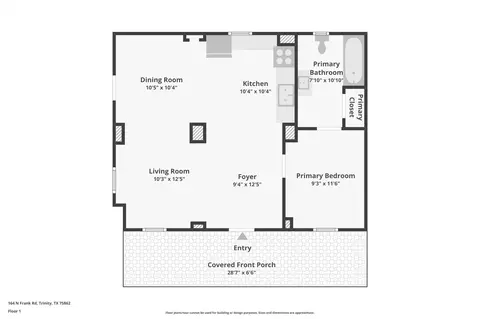 Floorplan - 164 N Frank Rd, Trinity, TX 75862 photo 1 of 1
