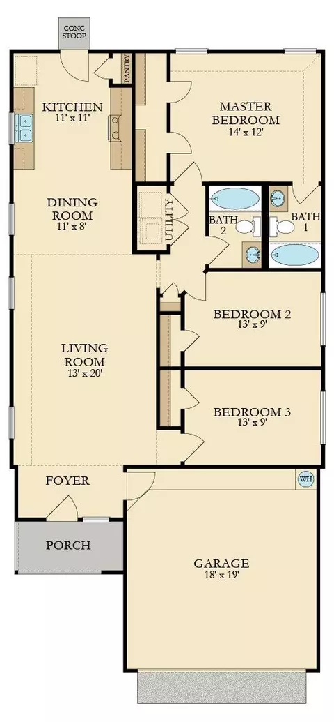 Floorplan - 1319 Winding Willow Dr, Pinehurst, TX 77362 photo 1 of 1