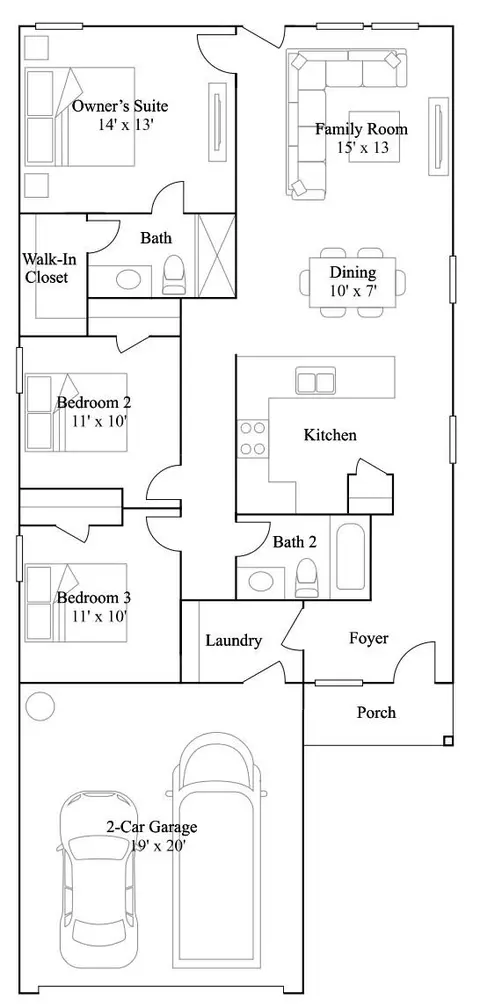 Floorplan - 521 Falling Cave Dr, Willis, TX 77378 photo 1 of 1