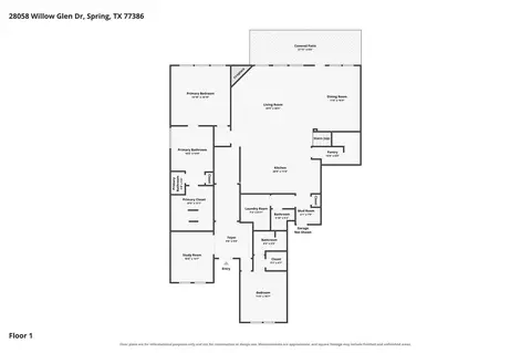 Floorplan - 28058 Willow Glen Dr, Spring, TX 77386 photo 1 of 2