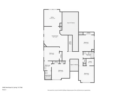 Floorplan - 29482 Westhope Dr, Spring, TX 77386 photo 2 of 2