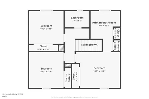 Floorplan - 9506 Landry Blvd, Spring, TX 77379 photo 3 of 3